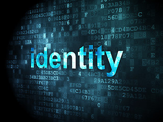 Image showing Safety concept: Identity on digital background