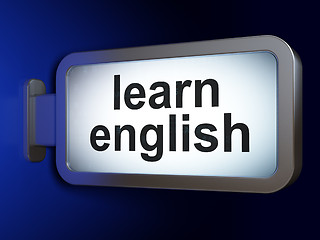 Image showing Education concept: Learn English on billboard background