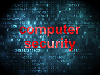 Image showing Protection concept: Computer Security on digital background