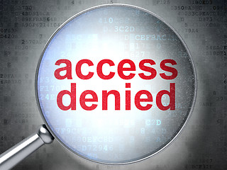 Image showing Privacy concept: Access Denied with optical glass