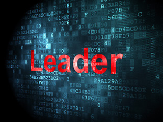 Image showing Business concept: Leader on digital background