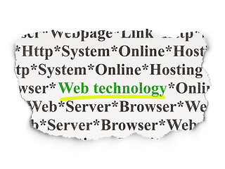 Image showing Web design concept: Web Technology on Paper background