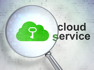 Image showing Cloud technology concept: Cloud With Key and Cloud Service with