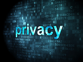 Image showing Security concept: Privacy on digital background