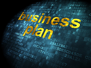 Image showing Business concept: Business Plan on digital background