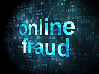 Image showing Protection concept: Online Fraud on digital background
