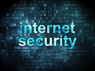 Image showing Safety concept: Internet Security on digital background