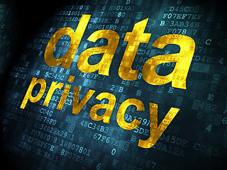 Image showing Safety concept: Data Privacy on digital background