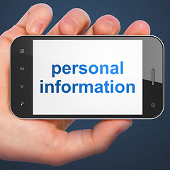 Image showing Protection concept: Personal Information on smartphone