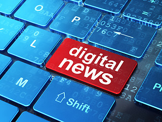 Image showing News concept: Digital News on computer keyboard background