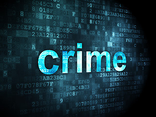 Image showing Safety concept: Crime on digital background