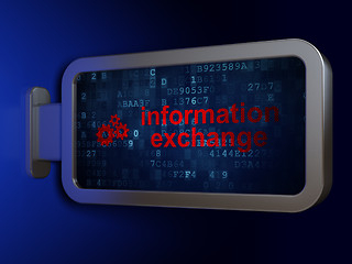 Image showing Information concept: Information Exchange and Gears on billboard