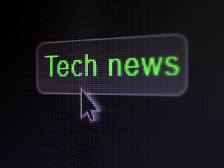 Image showing News concept: Tech News on digital button background