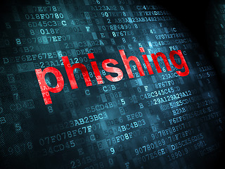 Image showing Safety concept: Phishing on digital background