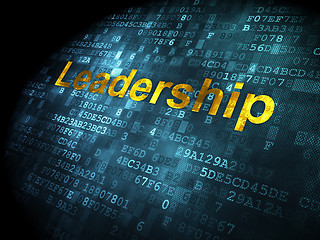 Image showing Finance concept: Leadership on digital background