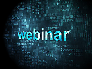 Image showing Education concept: Webinar on digital background