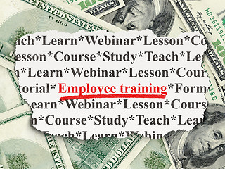 Image showing Education concept: Employee Training on Money background