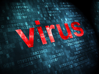 Image showing Security concept: Virus on digital background