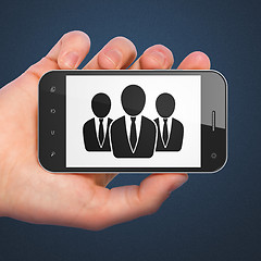 Image showing Law concept: Business People on smartphone