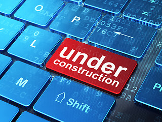 Image showing Web development concept: Under Construction on computer keyboard