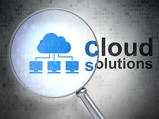 Image showing Cloud computing concept: Cloud Network and Cloud Solutions with