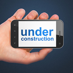 Image showing SEO web design concept: Under Construction on smartphone