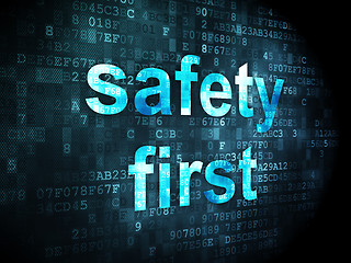 Image showing Privacy concept: Safety First on digital background