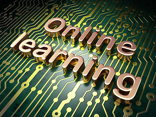 Image showing Education concept: Online Learning on circuit board background