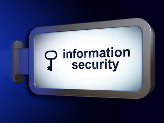 Image showing Protection concept: Information Security and Key on billboard ba