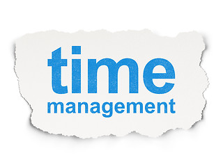 Image showing Time concept: Time Management on Paper background