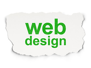 Image showing Web development concept: Web Design on Paper background