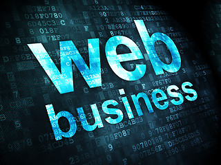 Image showing SEO web development concept: Web Business on digital background