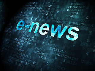 Image showing News concept: E-news on digital background