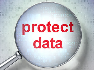 Image showing Safety concept: Protect Data with optical glass