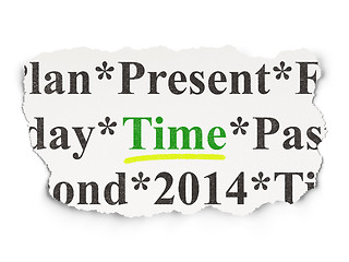 Image showing Time concept: Time on Paper background