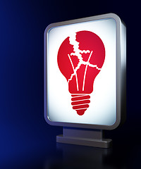 Image showing Finance concept: Light Bulb on billboard background