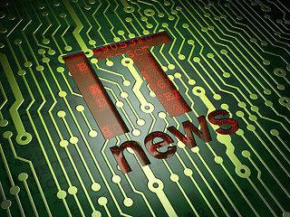 Image showing News concept: IT News on circuit board background