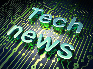 Image showing News concept: Tech News on circuit board background