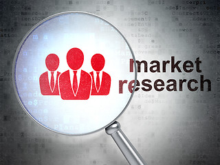 Image showing Advertising concept: Business People and Market Research with op