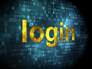 Image showing Safety concept: Login on digital background