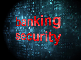 Image showing Protection concept: Banking Security on digital background