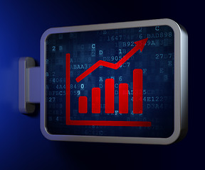 Image showing Finance concept: Growth Graph on billboard background