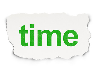 Image showing Time concept: Time on Paper background