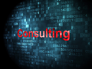 Image showing Business concept: Consulting on digital background