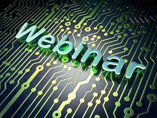 Image showing Education concept: Webinar on circuit board background