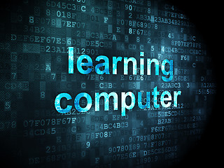 Image showing Education concept: Learning Computer on digital background