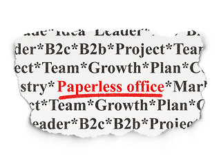 Image showing Business concept: Paperless Office on Paper background