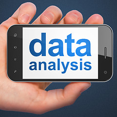 Image showing Information concept: Data Analysis on smartphone