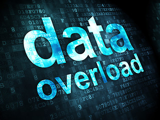 Image showing Data concept: Data Overload on digital background