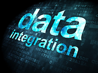 Image showing Information concept: Data Integration on digital background